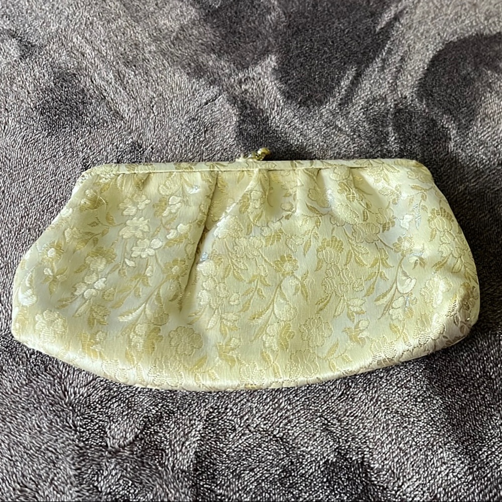 St Thomas Elegant Cream Floral Clutch